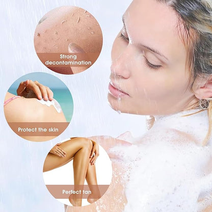 Self Tanning Mitt Applicator Kit, Bronze Tan Self Tanning Mitt Self Tanner Mitt With Thumb Machine Washable and Reusable Back Applicator Mitt, Ultra Soft and Streak Free(Brown)