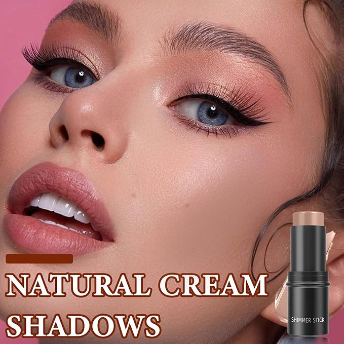 Cream Contour Sticks,Smooth Shimmer Makeup Stick,Lightweight Multi Stick Easy Application(#04)