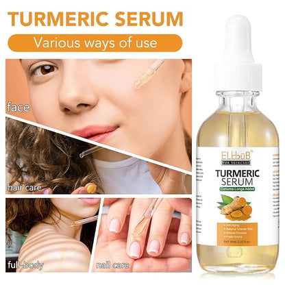 Turmeric Serum for Face Dark Spots, Face Skin Reduces Hyperpigmentation, Age Spots, Sun Spot, Improve Skin Tone 2Pack