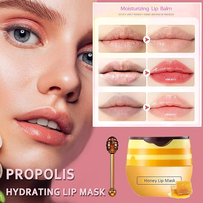 4 PCS Bee Lip Balm Honey Lines