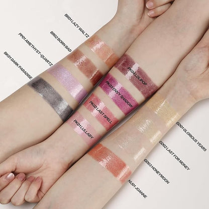 FOCALLURE High Shine Glitter Lip Gloss,Hydrates and Soothes Lips for a Gorgeous,Delivers a Non-sticky Glossy finish,Long-lasting Shine & Fuller-looking Lip Makeup,PK01 LULLABY