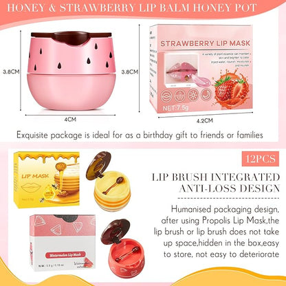 12 Pcs Bee Lip Balm Honey