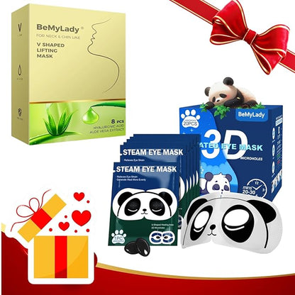 2024 New V-Shaped Lifting Chin & Neck Mask and Steam Eye Mask for Dry Eyes