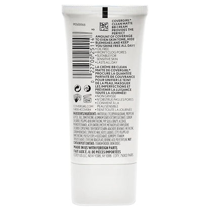COVERGIRL - Clean Matte BB Cream, Oil-Free, Long-Lasting, of 2)