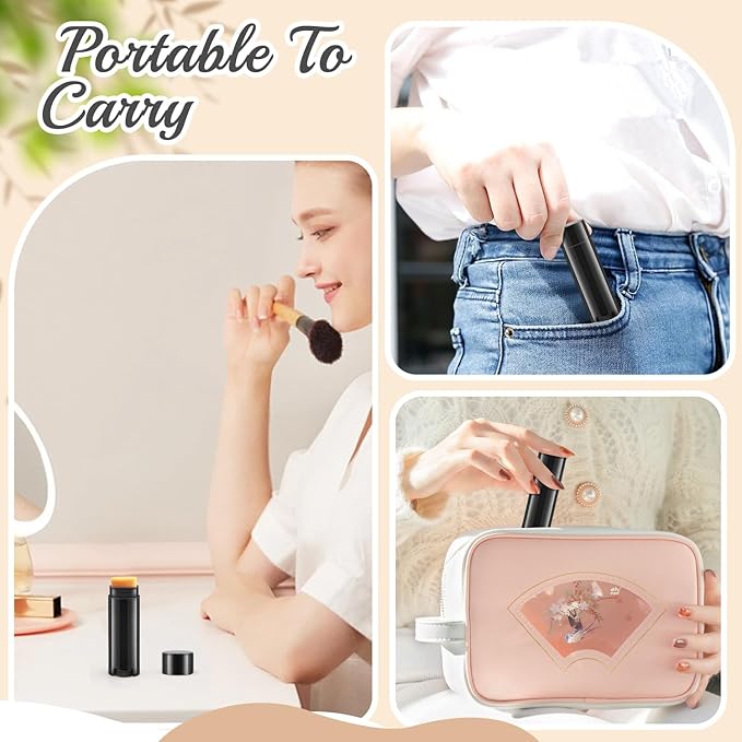 50 Pack 5ml Empty Lip Balm Tubes Refillable Lip Balm Containers DIY Plastic Lipstick Tubes Lip Gloss Balm Holder (black)