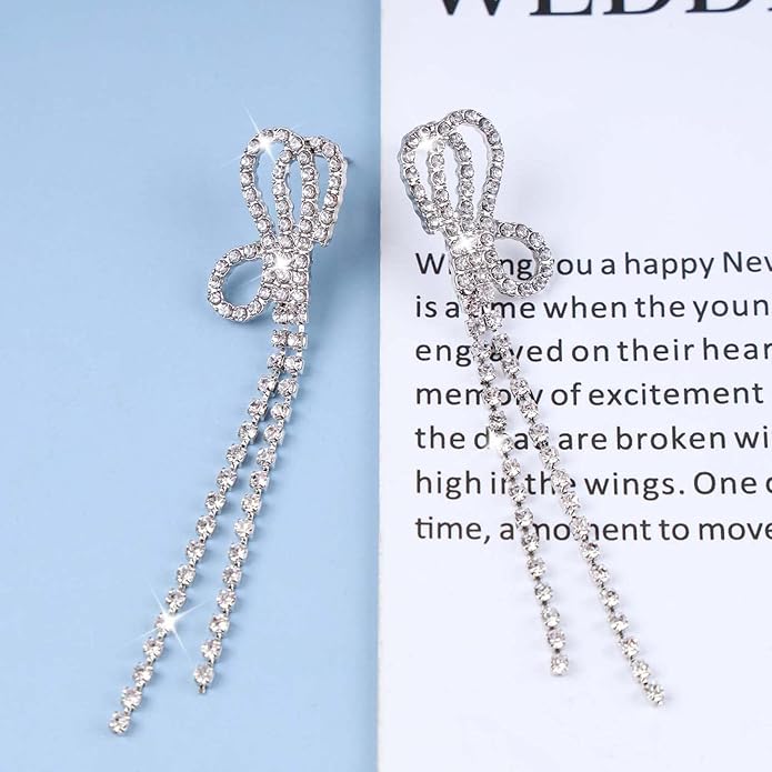 Vintage Crystal Chandelier Drop Earrings Long