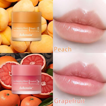 Lip Mask Overnight, Lip Sleeping Mask, (peach&grapefruit)