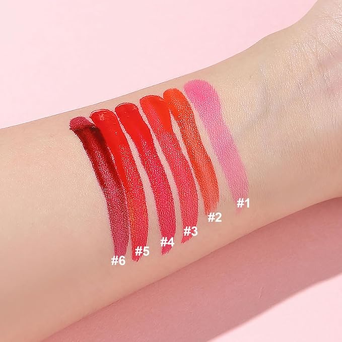 6 Colors Water Lip Stain Makeup Kit, Long Long