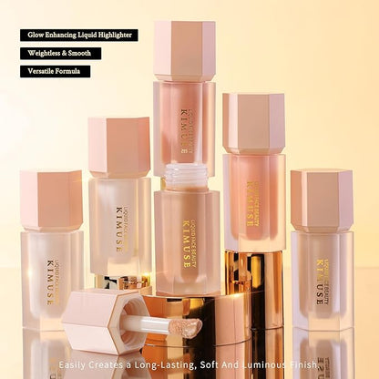KIMUSE Soft Natural Glow Liquid Filter, Weightless, Long-Wearing, Illuminator Makeup