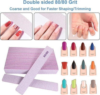 80/80 grit nail files (25
