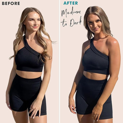 Self Tanner Tanning Mousse Kit - USA Made with Natural & Organic Ingredients, Self Tanner Mousse and Mitt, Self Tan Kit, Fake Tan Tanning Foam, Medium to Dark Sunless Tanner, Self Tanners Best Sellers