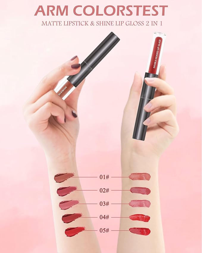 Matte Liquid Lipstick & Glow Lip Oil Gloss Glow