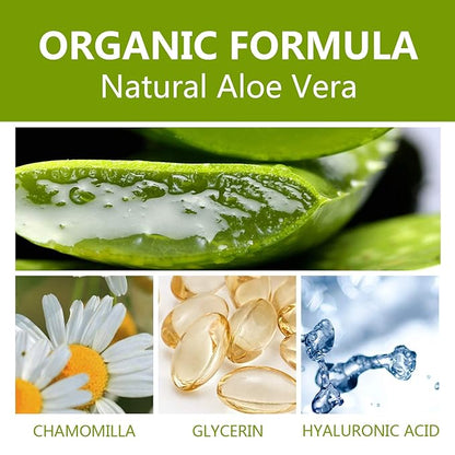 benatu Aloe Vera Gel for Face and Hair, 100% Pure Cold Pressed, Natural Facial Moisturizer for Sunburn Relief, Ance, Skin Care (8.8 fl oz)