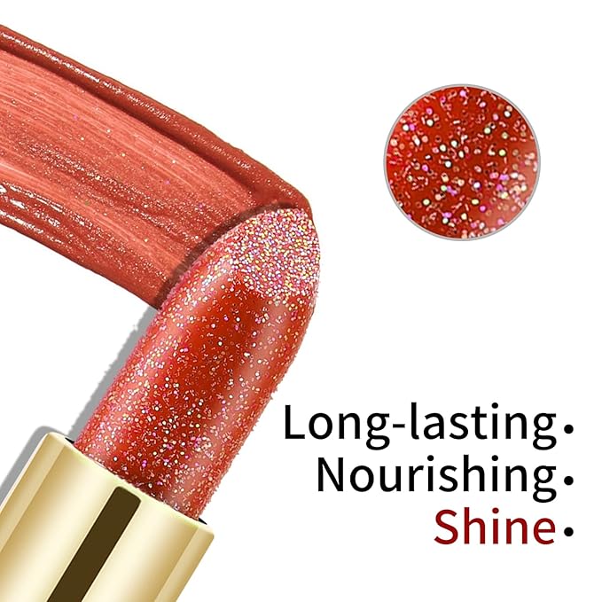 Boobeen Glitter Lipstick Hydrating Lip Balm Sparkling Shine Glitter