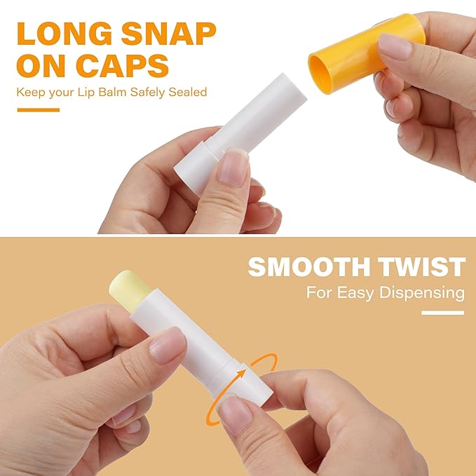 LotFancy Lip Balm Tubes Empty, 28Pcs