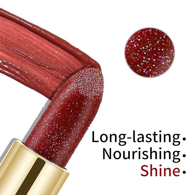 Boobeen Glitter Lipstick Hydrating Lip Balm Sparkling Shine Glitter