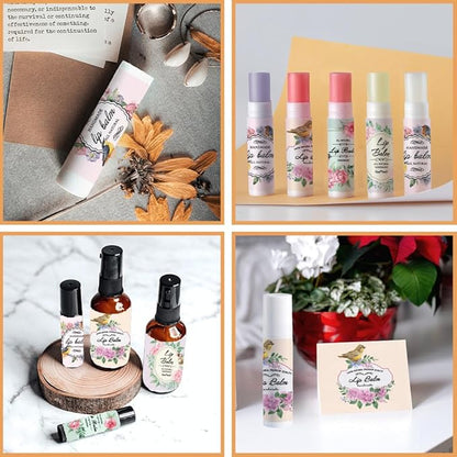 OLYCRAFT 100Pcs Self-Adhesive Lip Balm Tag Wrapping