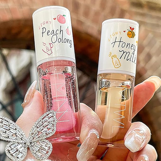 2Pcs Crystal Jelly Lip Oil Big Oil,