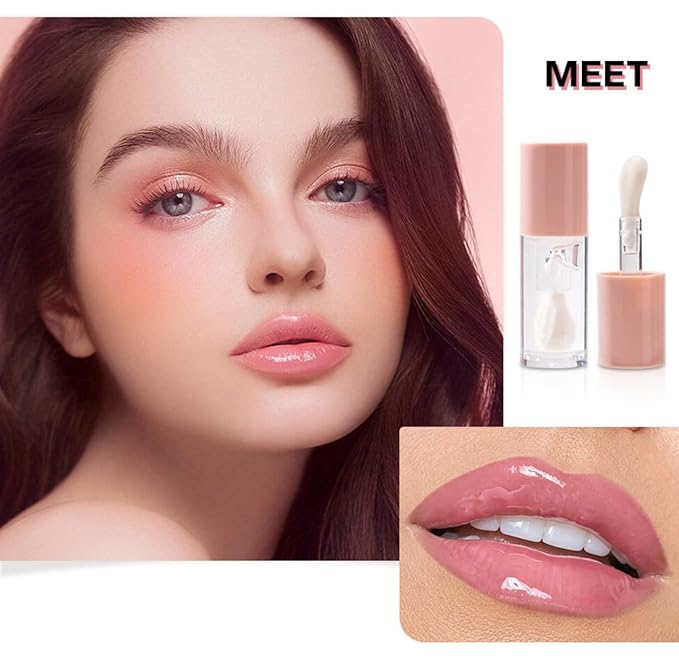MAEPEOR Clear Glossy Lipgloss 5 Colors Nourishing High-shine Glossy Lipgloss Luscious-colors Non-Sticky Shine Glossy Lipgloss (Clear)