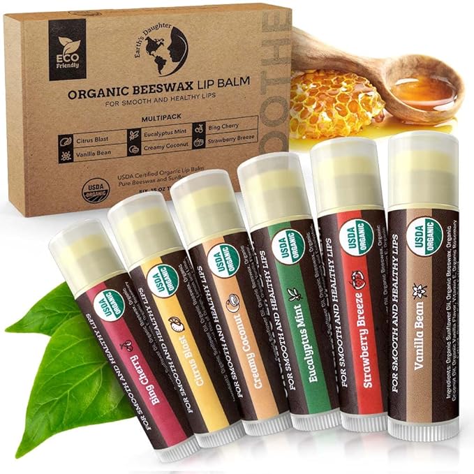 USDA Organic Lip Balm 6-Pack by