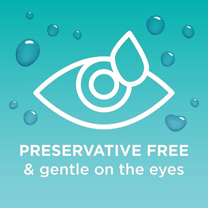 Blink Tears Lubricating Eye Drops Preservitive Free, Moisturizing & Soothing for Mild to Moderate Dry Eyes, with Hyaluronate, Reduces Discomfort, Long-Lasting Hydration, 0.01 Vials (25 Count)
