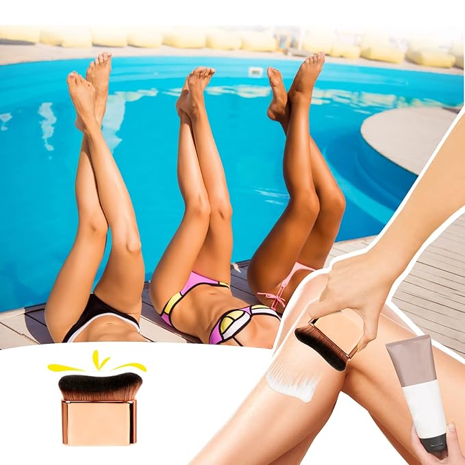 Yoseng 2-in-1 Self Tanner Brush Kit - For a Flawless and Easy Self-Tanning Experience