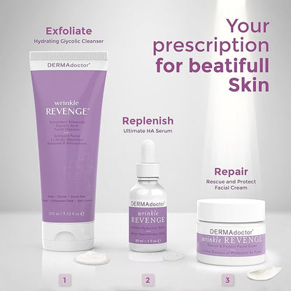 DERMAdoctor Anti-Aging Face Cream | Dermatologist Formulated Moisturizer with Squalane, Peptides & Antioxidants | Day & Night Use - 1.7 oz