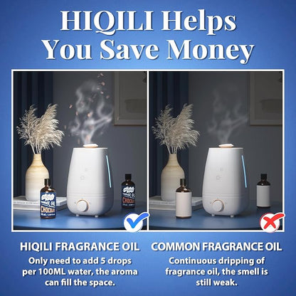 HIQILI Chocolate Essential Oil 100ml - Gourmand Fragrance Oil for Diffusers, Large Rooms, Sweet Perfume for DIY Candle Making, Soap Making, Chocolate Scented Oil for Winter 3.38 Fl Oz