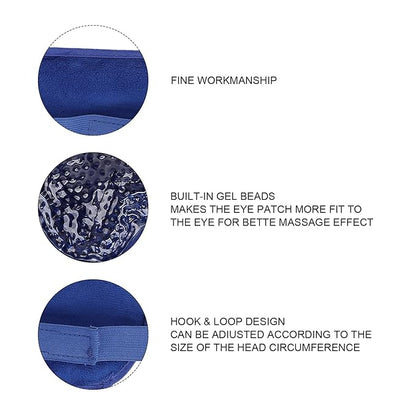 Cooling Eye Pack, Gel Bead Eye Pack Skin‑friendly Relieve Eye Fatigue for Man for Woman(Dark Blue)