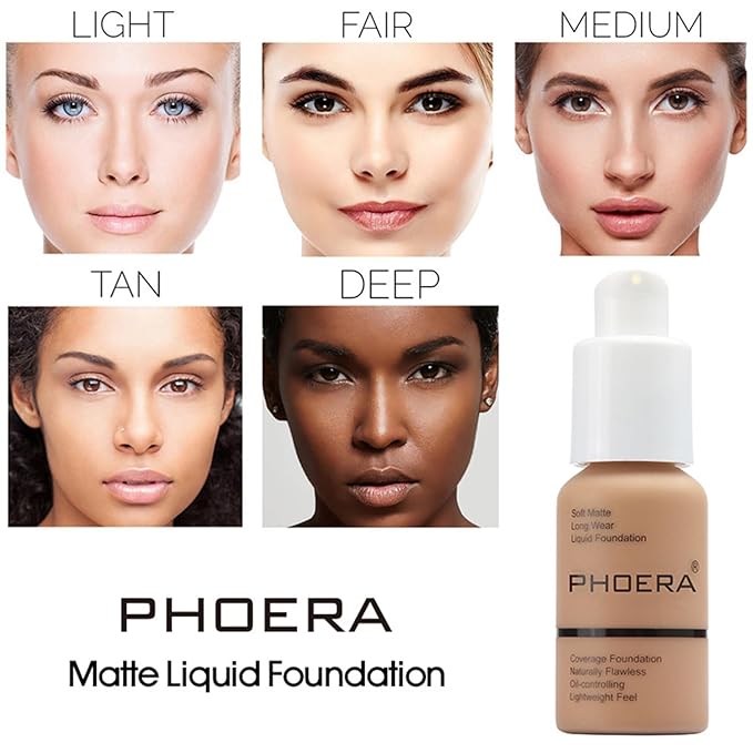 PHOERA Foundation Makeup for Wome Full Coverage Foundation 30ml