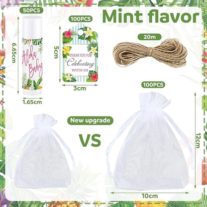 Demissle 50 Pcs Baby Shower Lip (Tropical)