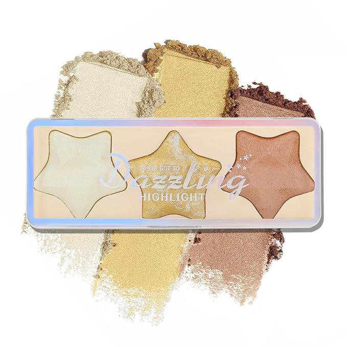 Boobeen 3 Colors Baked Shimmer Highlight & Blush
