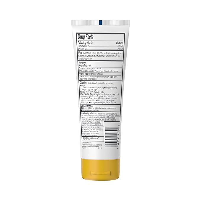 Cetaphil Sheer Mineral Sunscreen Lotion for Face & Body, 3 fl oz, 100% Mineral Sunscreen: Zinc Oxide & Titanium Dioxide, Broad Spectrum SPF 30, For Sensitive Skin