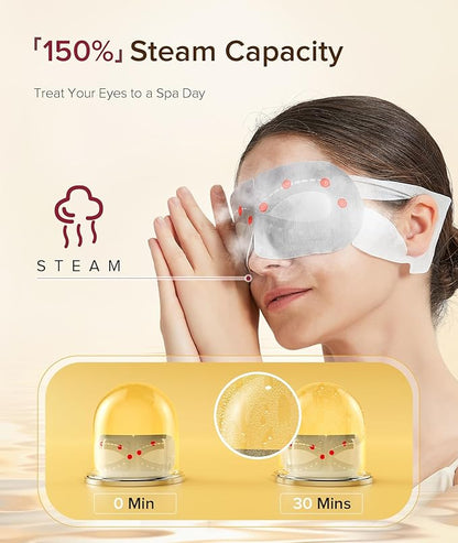 Steam Eye Mask 16 Packs and 7 Packs 3D Self Heated Eye Mask for Dry Eyes with 100+ Soft Beads,Steam Eye Mask for Sleeping,Relaxation, Disposable, Spa, Travel Gifts for Women, Men