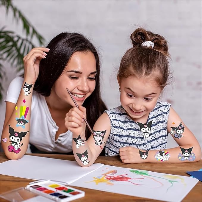 40pcs Kuomi Temporary Tattoos for Kids, kuro-mi Party Gifts (Klm)