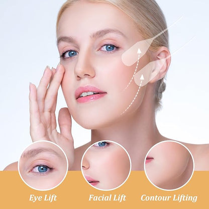 Face Lift Tapes Invisible, 20 Facelifting Tape for Face with 4 Bands Facial Patches V-Shape Face Lifting Stickers for Lifting Sagging Skin Female Neck Eye