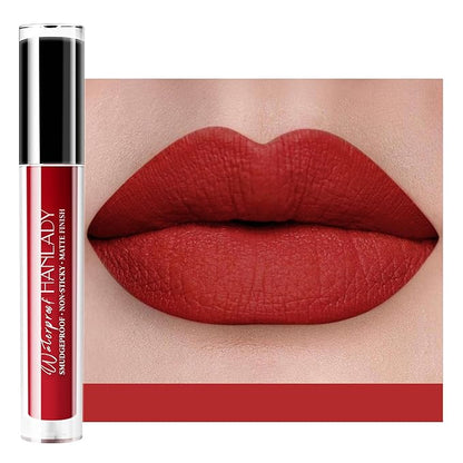Dark Red Lipstick Matte, Red Liquid Lipstick Long Long
