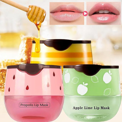 1PCS Lip Balm Honey Pot,Honey/Apple Lime Lime)