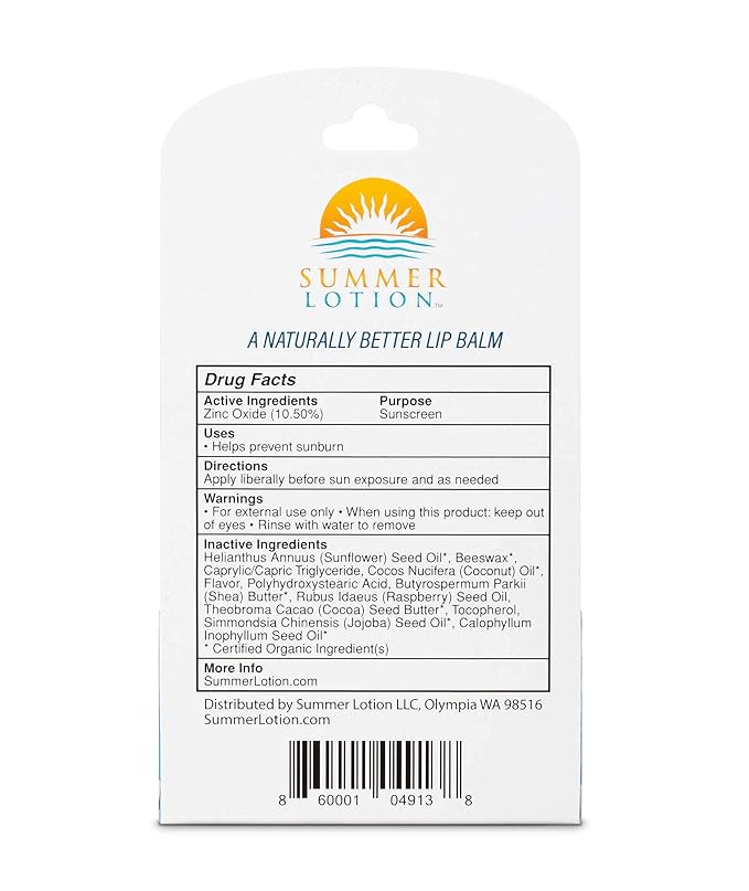 Natural Lip Balm with Zinc Oxide