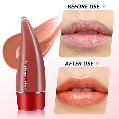 Plumping Lip Gloss,Lip Oil,Highly-Pigmented Lip Gloss,Non-Sticky Lip Stain,Long-Lasting,Moisturing Plumping