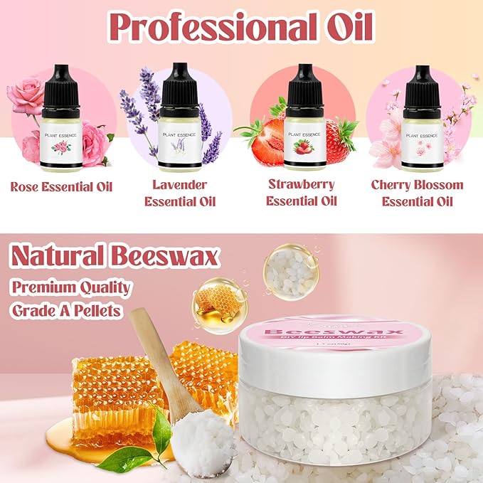 TSVATE DIY Lip Balm Kit, 47Pcs Gift