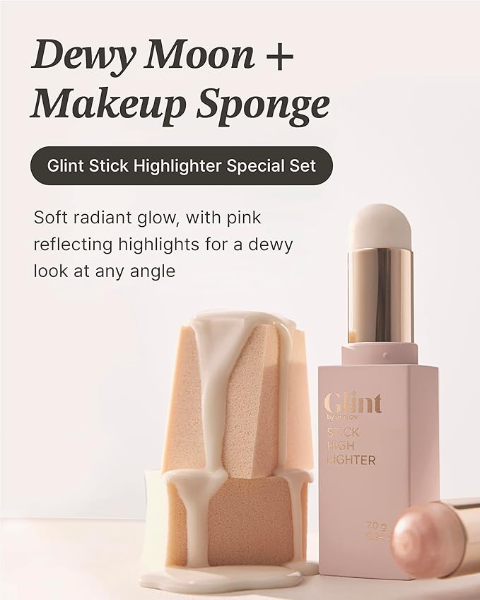 Glint Stick Highlighter Special Set (Dewy Moon(Set), 0. Blendable Color. 24oz