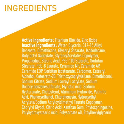 CeraVe 100% Mineral Sunscreen SPF 30 | Body Sunscreen with Zinc Oxide & Titanium Dioxide | Hyaluronic Acid & Ceramides | Oil Free | Non-Greasy | Hydrating Mineral Sunscreen For Body | 5 oz