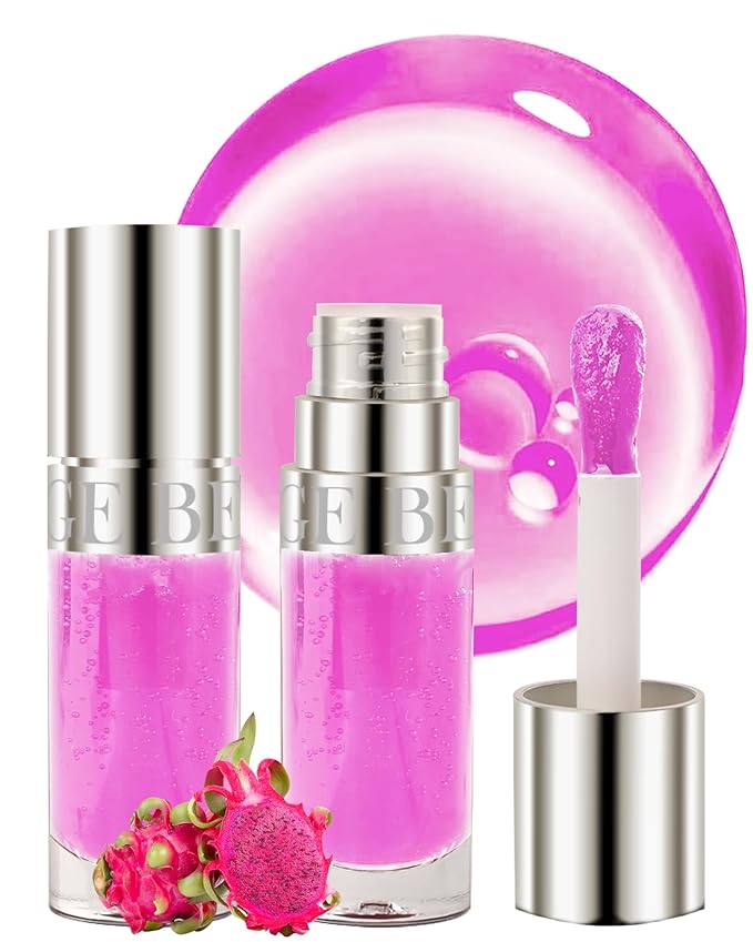 Lip Glow Oil-2Pcs Moisturizing Tinted Lip Gloss,Hydrating Comfort Glow