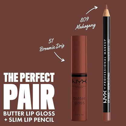 NYX PROFESSIONAL MAKEUP Butter Gloss Brown Sugar, Non-Sticky