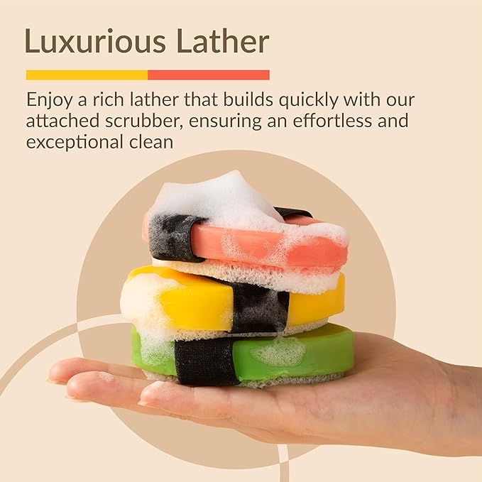 Yoove Fresh Fruit Soap with Scrubber,