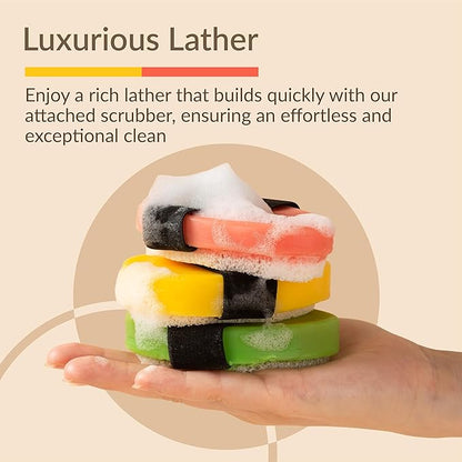 Yoove Fresh Fruit Soap with Scrubber,