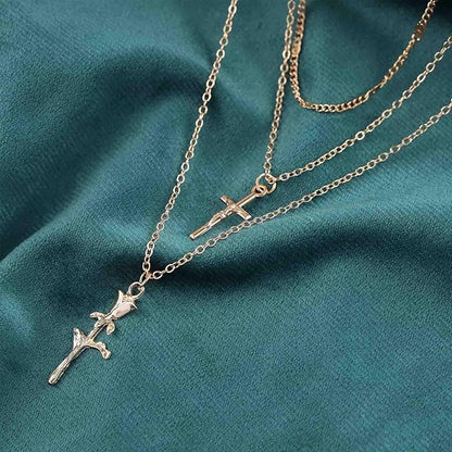 Boho Layered Necklace Choker Vintage Gold