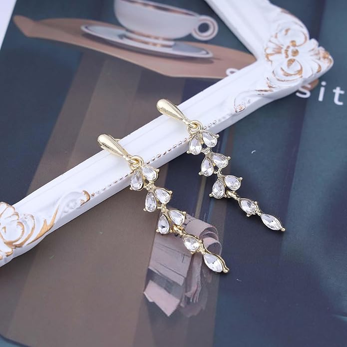 Vintage Crystal Drop Earrings Crystal Wedding