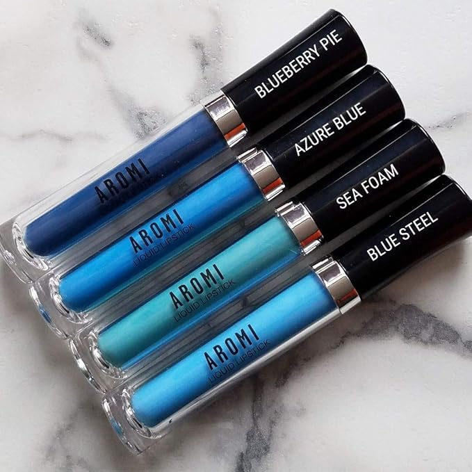 Aromi Sea Foam Matte Liquid Lipstick | Aqua, Aquamarine Lip Color, Blue Green, Smudge and Transfer Proof, Long-Lasting, Vegan, Cruelty-free, Handmade (Sea Foam)